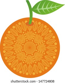 Orange pattern vector illustration