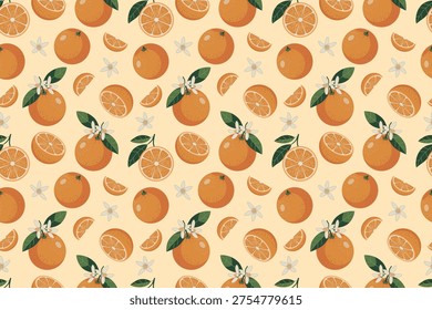 Orange Pattern Vector Jucie Orange