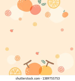 Orange patterned background with design space vector