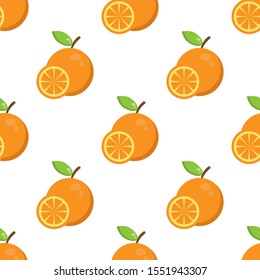 orange pattern.vector.flat design. Citrus fruit background