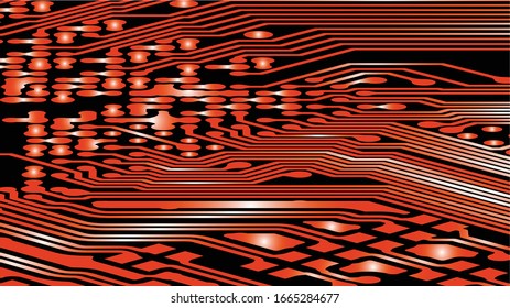 Orange pcb motherboard abstract texture background pattern backdrop