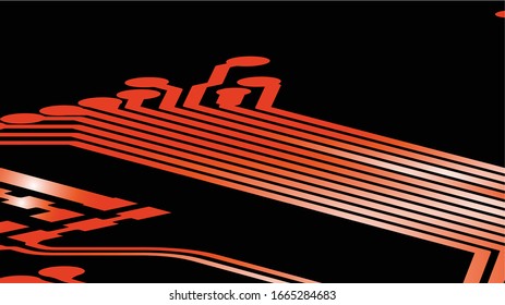 Orange pcb motherboard abstract texture background pattern backdrop