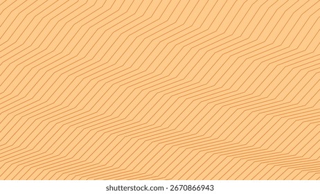 Orange Peach Zigzag Striped Abstract Background with Wavy Lines Modern Pattern Design