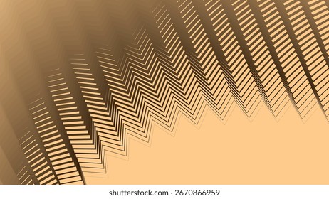 Orange Peach Zigzag Striped Abstract Background with Wavy Lines Modern Pattern Design