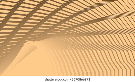 Orange Peach Zigzag Striped Abstract Background with Wavy Lines Modern Pattern Design