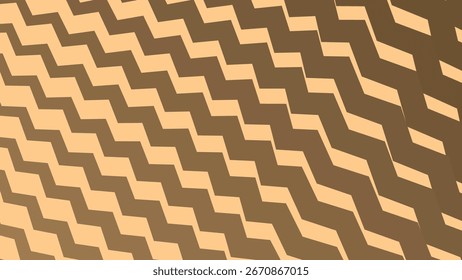 Orange Peach Zigzag Striped Abstract Background with Wavy Lines Modern Pattern Design