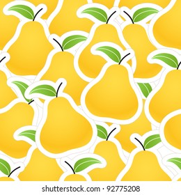 Orange pear seamless background