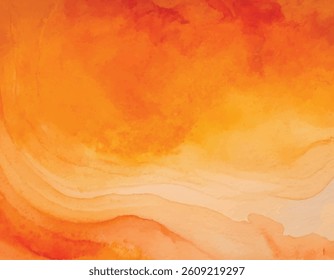 Orange and Pearl hand painting smooth watercolor background