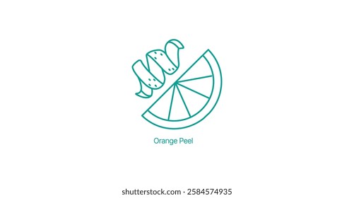 Orange Peel Powder Vector Icon, Citrus Skincare, Natural Beauty