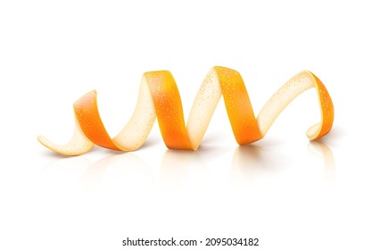 Orange peel round. Vector illustration.