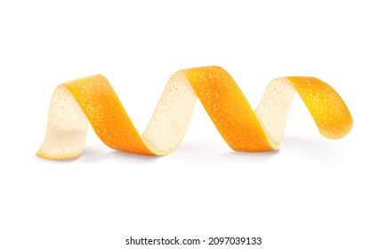 Orange peel round. Vector illustration.