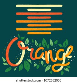Orange peel vector art brush stroke.