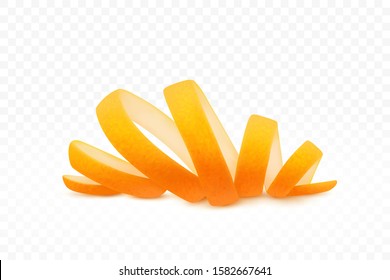 Orange peel vector, isolated on white background.