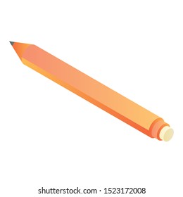 Orange pen icon. Isometric of orange pen vector icon for web design isolated on white background