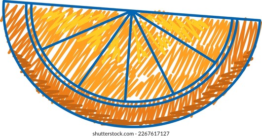 Ilustración de estilo de garrapatas secundarias de color naranja