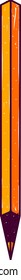 orangefarbener Stift, Illustration, Vektorgrafik auf weißem Hintergrund