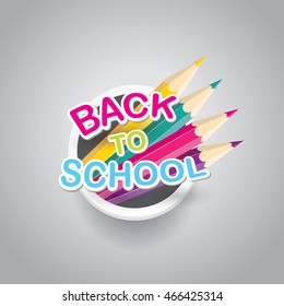 orange pencil with text Back to school vector background. back to school vector concept illustration.