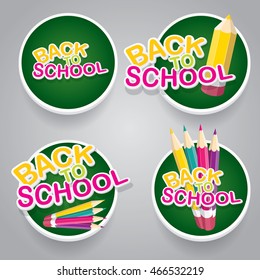orange pencil with text Back to school vector background. back to school vector concept icon illustration.