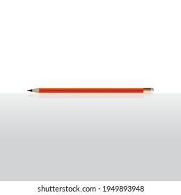 Orange pencil vector and illustration