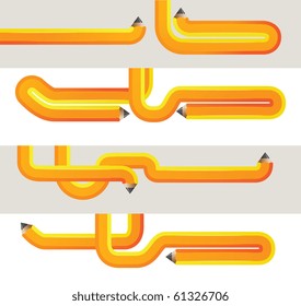 orange pencils