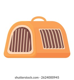 Orange pet carrier guaranteeing safe and comfortable travel for small animals