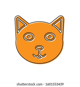 Orange Pet icon isolated on white background.  Vector Illustration