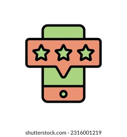 Ilustración de vectores de iconos de velocidad de teléfono naranja