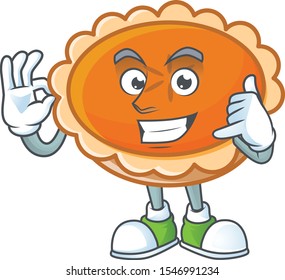 orange pie in the character with call me