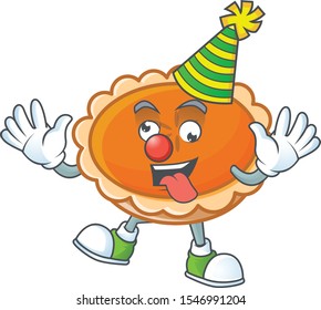 orange pie in the character with clown