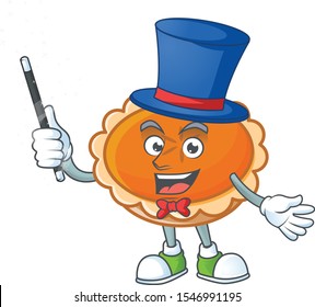 orange pie in the character with magician