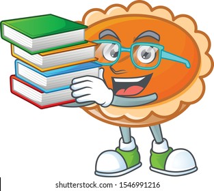 orange pie in the character with student bring book