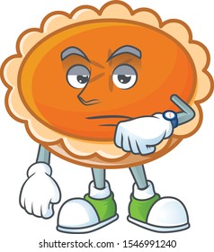 orange pie in the character with waiting