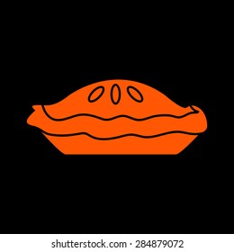 Orange Pie icon on a black background