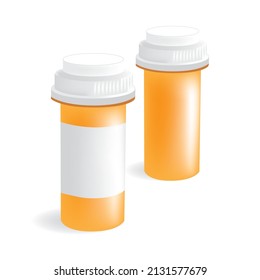 Ilustración del vector de la píldora naranja 