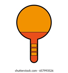 orange Ping pong racket