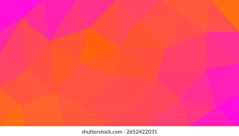 Fondo de Vector poligonal bajo Abstractas naranja y rosa Concepto triangular