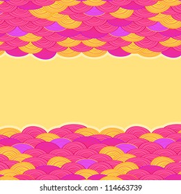 Orange Pink Background with Place for Text. Vector Illustration