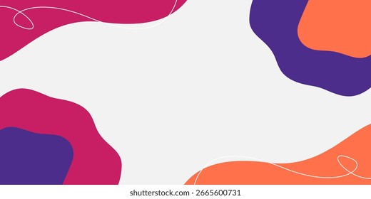 orange, pink, blue abstract background free copyspace area design.