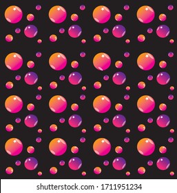 Burbujas rosas anaranjadas y puntos de polka circular en color pastel. Diseño geométrico abstracto simple. Fondo de pantalla para fondo. Folleto de negocios de diseño para el matrimonio.