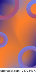 Orange Pink Circles abstract background with Copy Space Gradient design