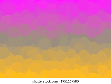 orangefarbene und rosafarbene Kreise. Vektorgrafik.