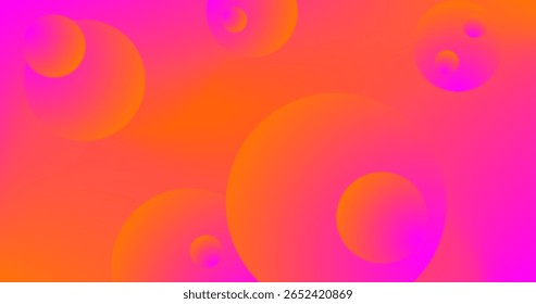 Orange Rosa Farbverlauf Abstrakter Hintergrund mit Kreisen Bildschirmhintergrund