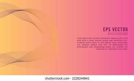 Orange Pink Gradient Line shape Background Abstract EPS Vector