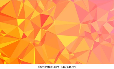 Orange and Pink Gradient Polygonal Triangle Vector Image. Abstract Color Background for your Business Style. Diamond Texture Template