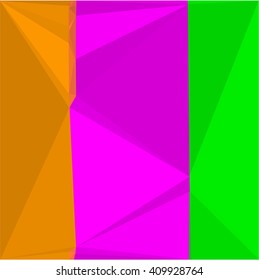 Orange pink green polygon abstract background