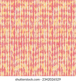 orange pink hand woven scarf on white background , denim texture closeup. Useful for background