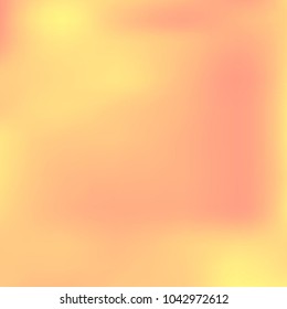 Orange, pink holographic background. Foil colorful texture. Abstract soft pastel colors backdrop. Trendy creative vector cosmic gradient. Vibrant print illustration. Creative neon template for banner.