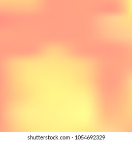 Orange, pink holographic background. Foil colorful texture. Abstract soft pastel colors backdrop. Trendy creative vector cosmic gradient. Vibrant print illustration. Creative neon template for banner.
