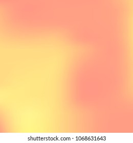Orange, pink holographic background. Foil colorful texture. Abstract soft pastel colors backdrop. Trendy creative vector cosmic gradient. Vibrant print illustration. Creative neon template for banner.