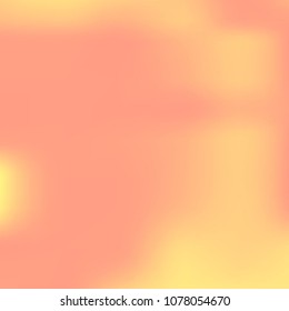 Orange, pink holographic background. Foil colorful texture. Abstract soft pastel colors backdrop. Trendy creative vector cosmic gradient. Vibrant print illustration. Creative neon template for banner.